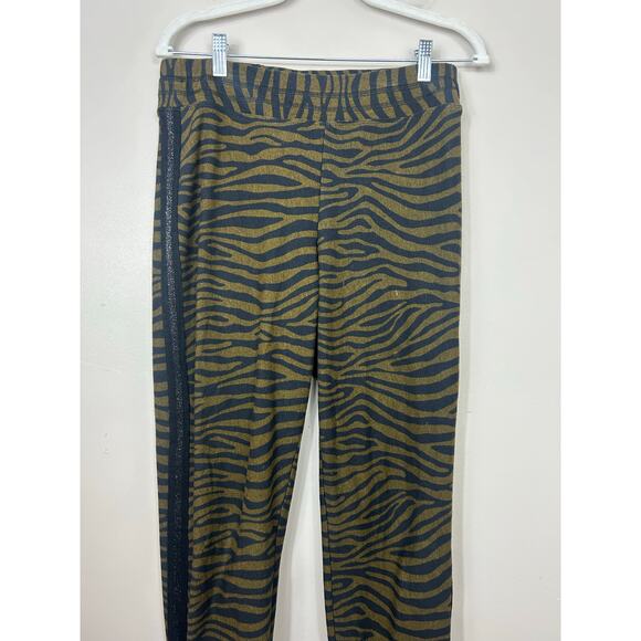 Johnny Was Metallic Tape Zebra Print Pull on Jogger Sz Medium - Picture 3 of 6